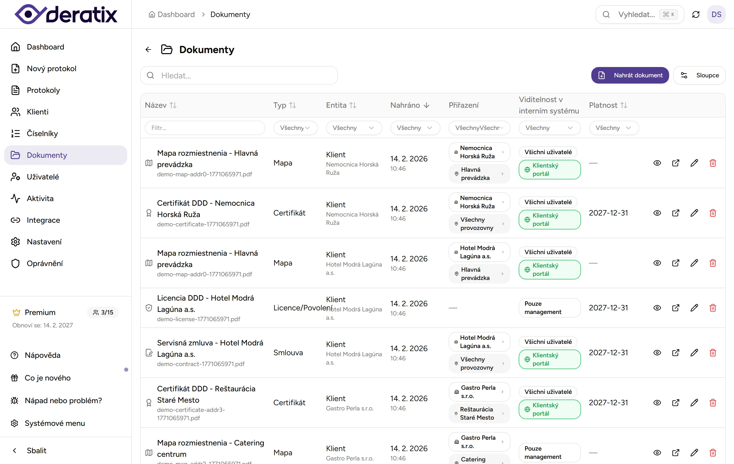 Správa dokumentů - desktop