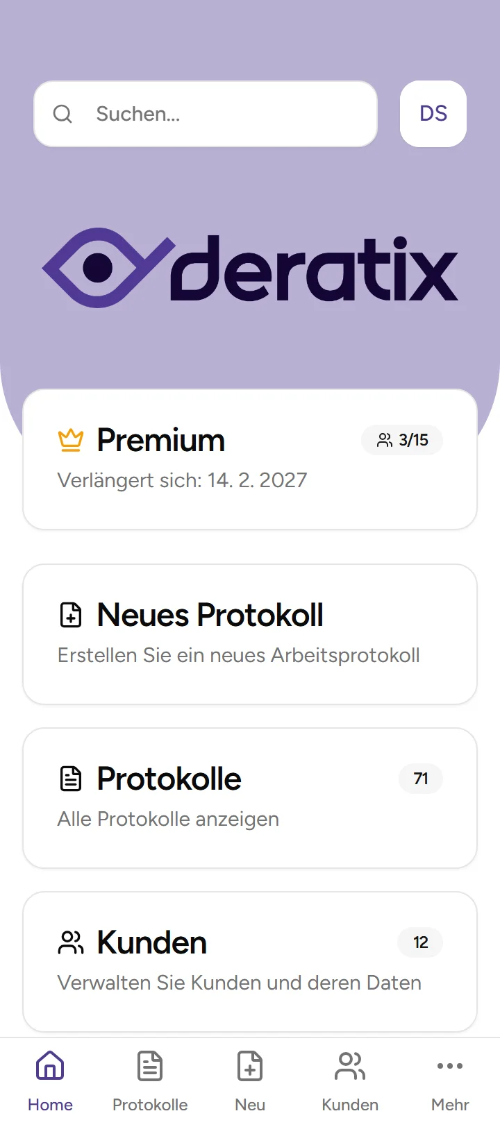 Statistiken & Diagramme - mobile