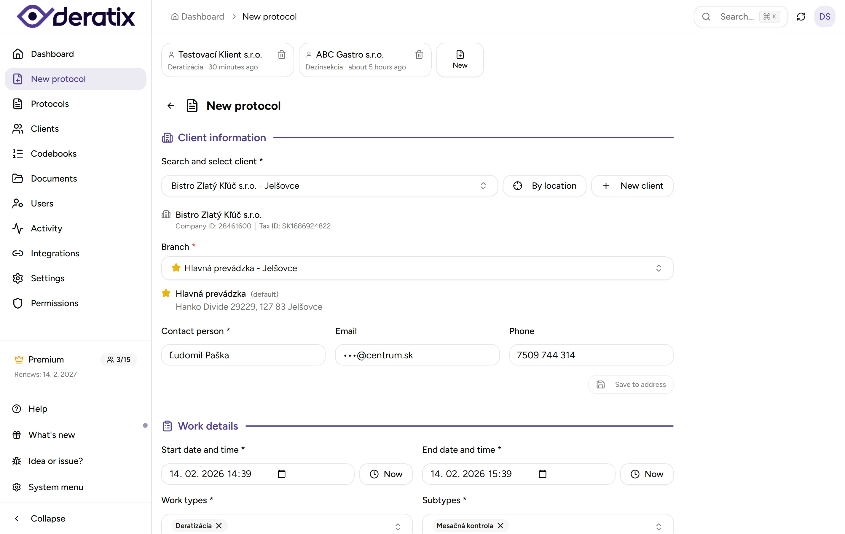 Protocol completed before leaving the client