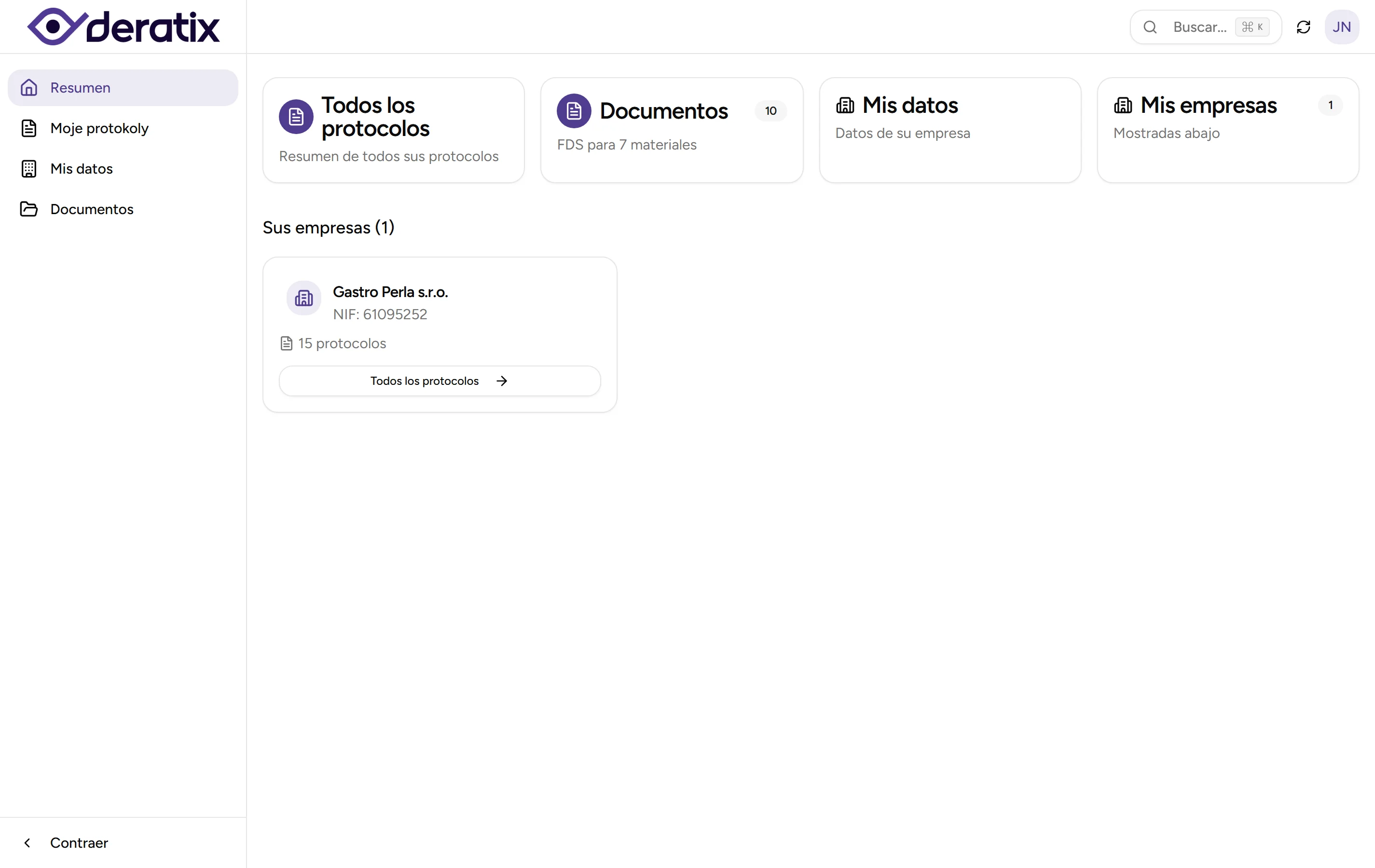 Portal del cliente - desktop