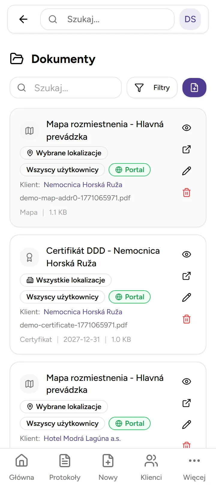 Zarządzanie dokumentami - mobile