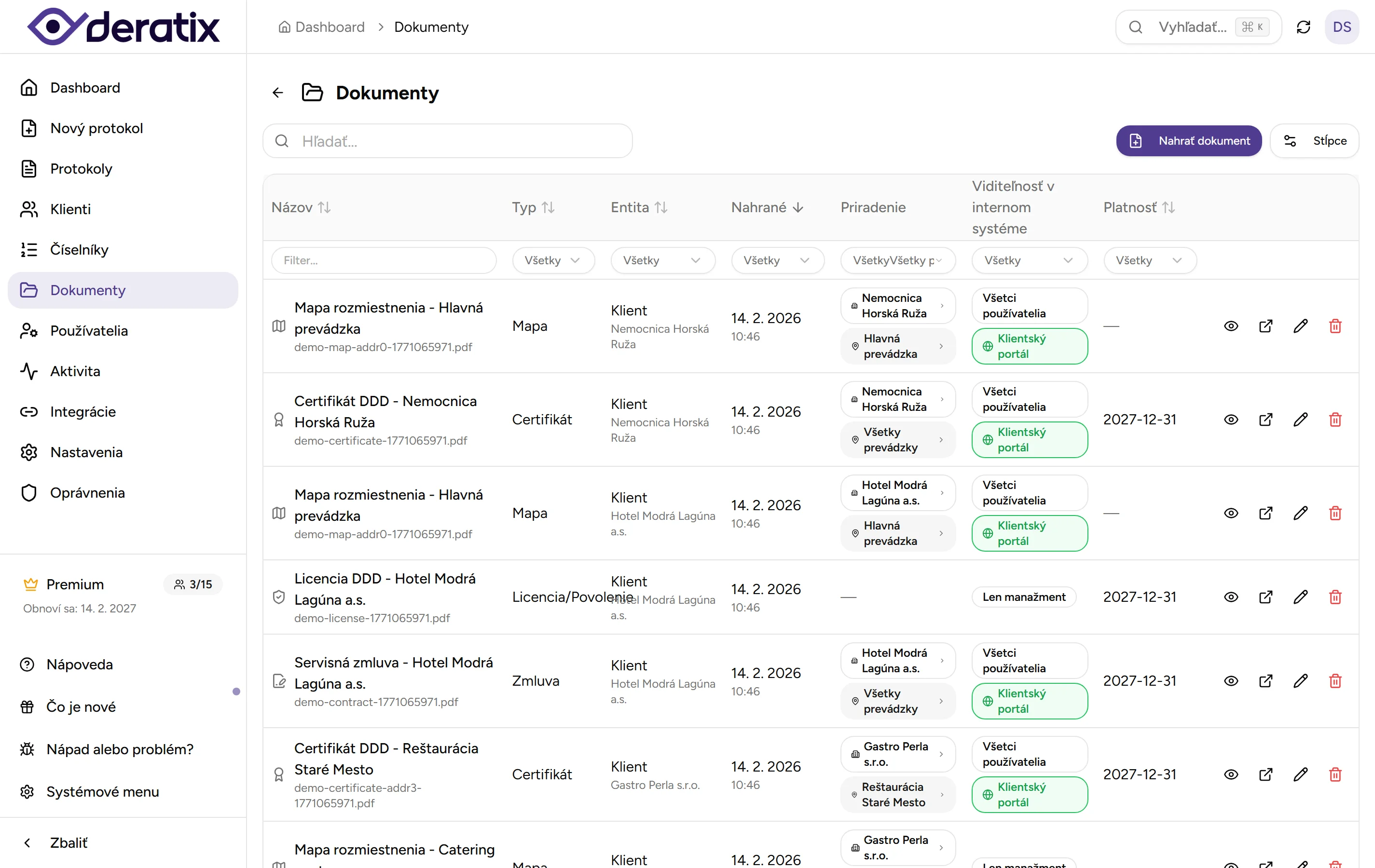 Správa dokumentov - desktop